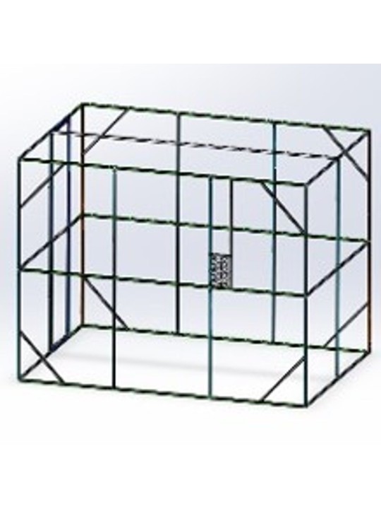 Lintuhäkkinen Anthracite 302x208x214 cm Teräs
