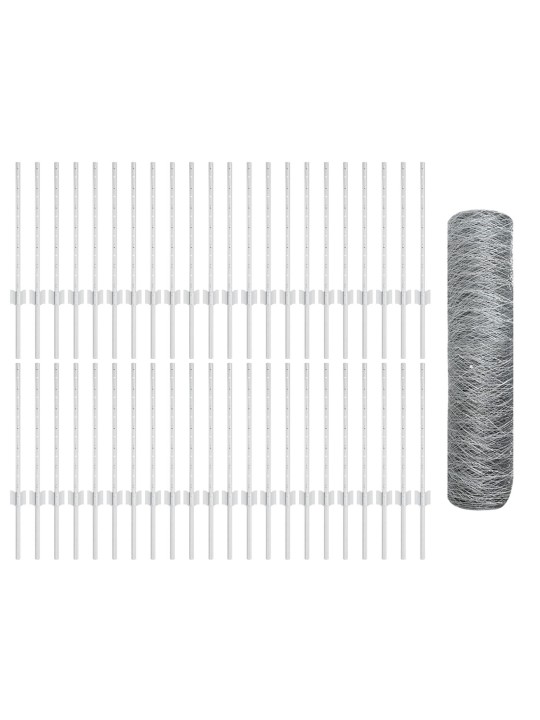Aitapylväät 11 kpl u-kanava 60 cm sinkitty teräs