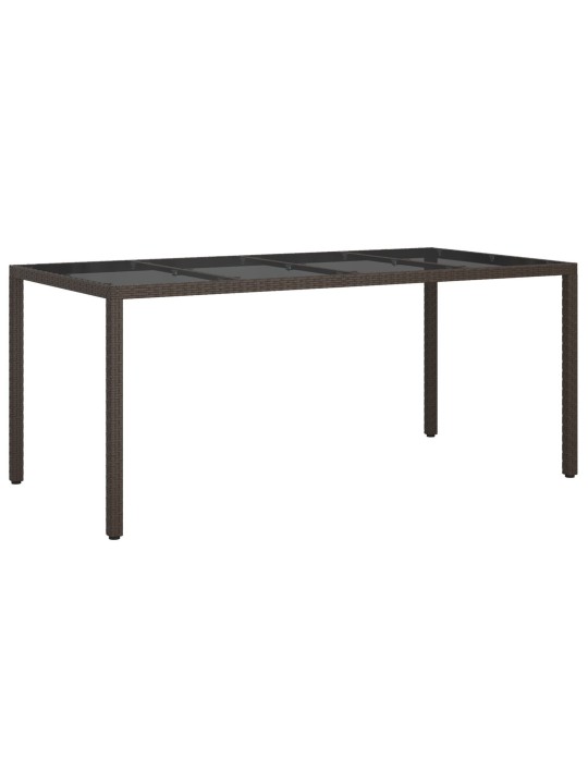 Puutarhan ruokapöytä ruskea 190x90x75 cm polyrottinki