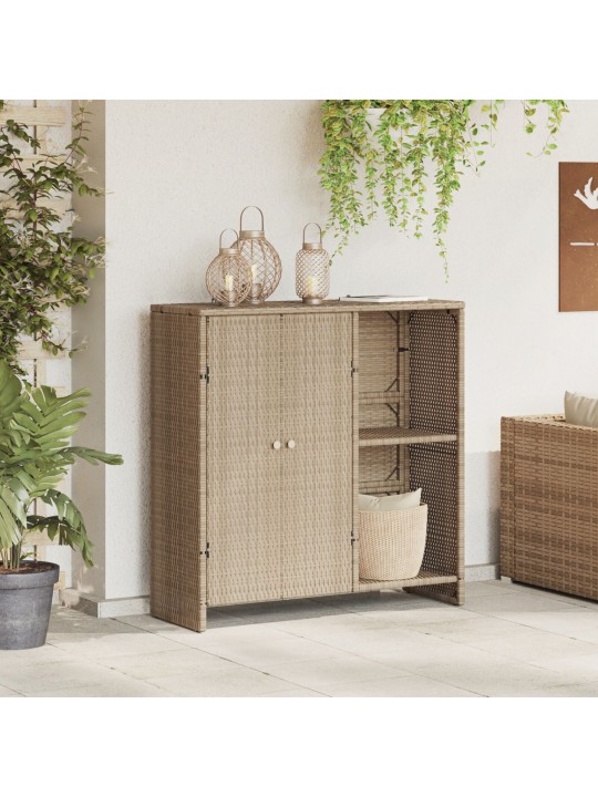 Säilytyskaappi beige 100x36x102 cm rottinki