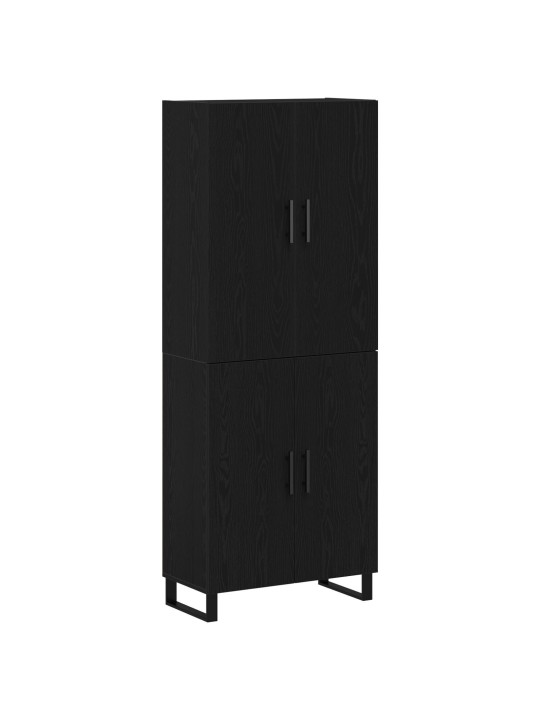 Kaapit 2 kpl musta tammi 69,5x34x180 cm tekninen puu