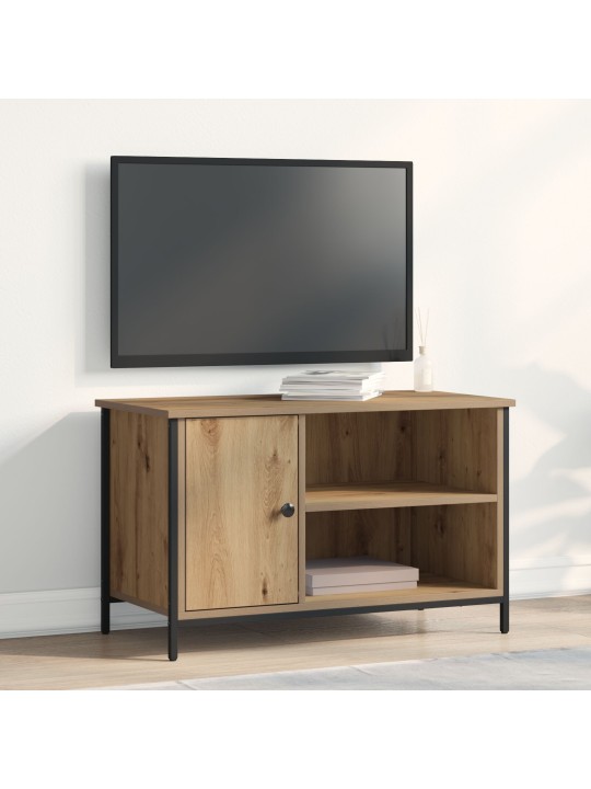Tv-taso artisan oak 80x40x50 cm tekninen puu ja teräs