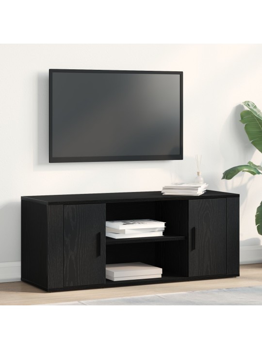 Tv-taso musta tammi 100x35x40 cm tekninen puu