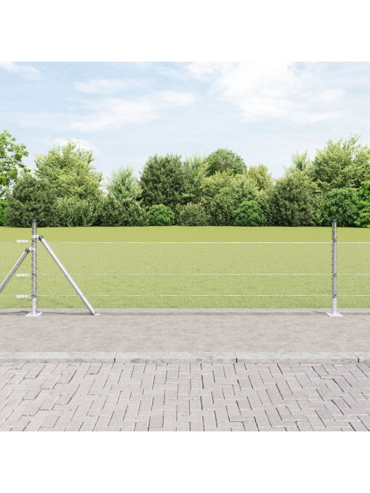 Kuusikulmainen aita 0,4x50 m galvanoidusta teräksestä
