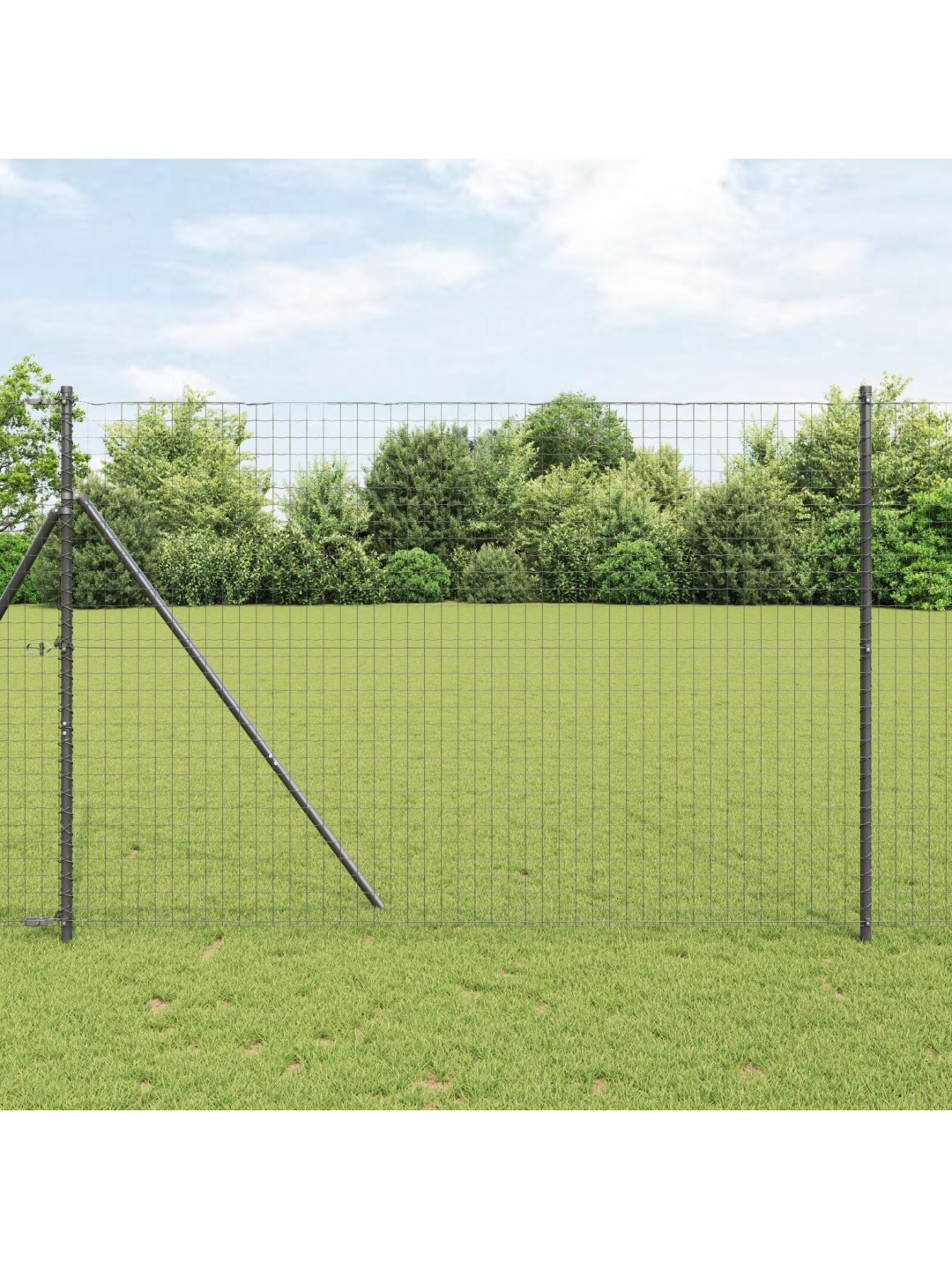 Aidan pylväät 26 kpl harmaa ø32 mm 200 cm galvanoitua terästä