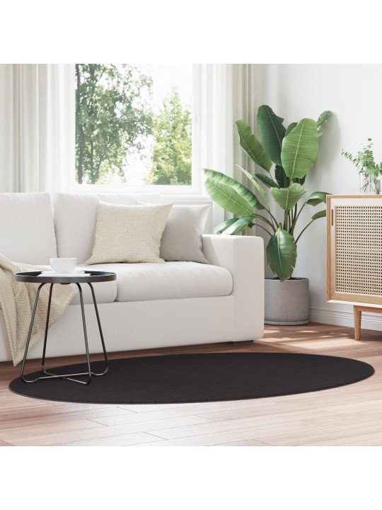 Matto "huarte" musta 120x170 cm soikea