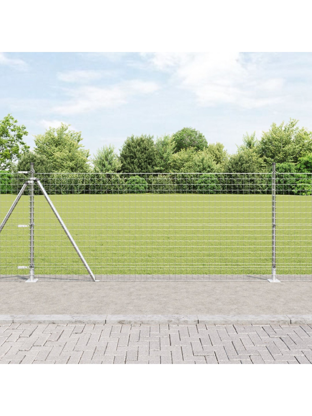 Aidan telineet pohjalevyillä 52 kpl ø32mm 90cm galvanoitua terästä
