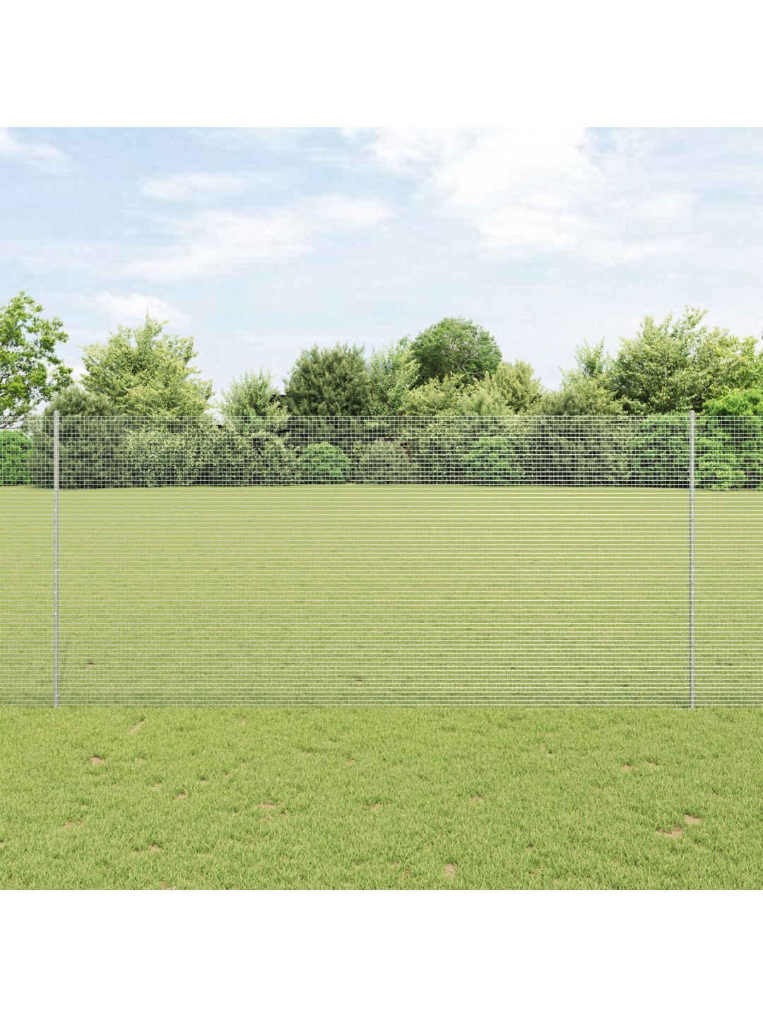Hitsattu metalliverkkoaita 22 u-pilarilla harmaa 1.4x25 m teräs