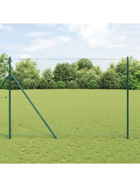 Kuusikulmainen aita vihreä 1.6x10 m teräs
