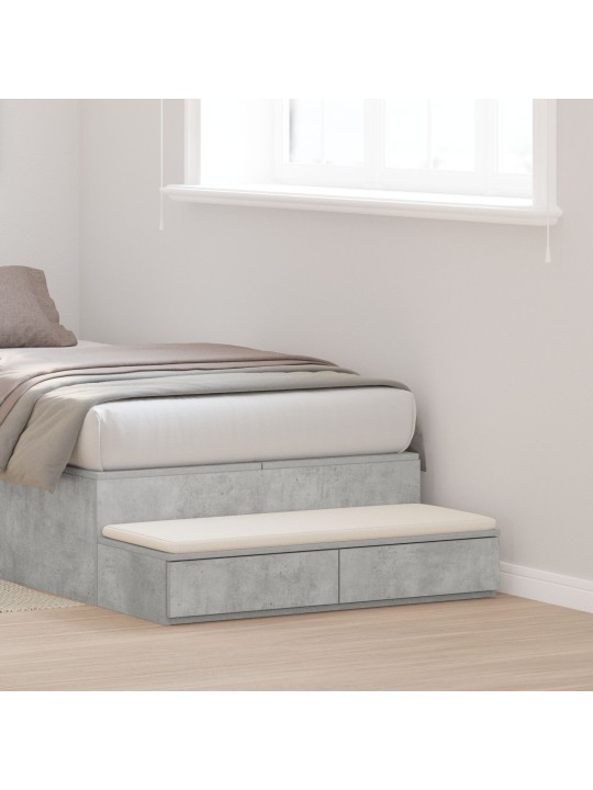 Sängyn laatikkot concrete harmaa 80x36,5x16,5 cm puu
