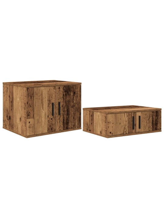 Säilytyskaappi vanhasta puusta 127x41x40 cm insinööripuusta