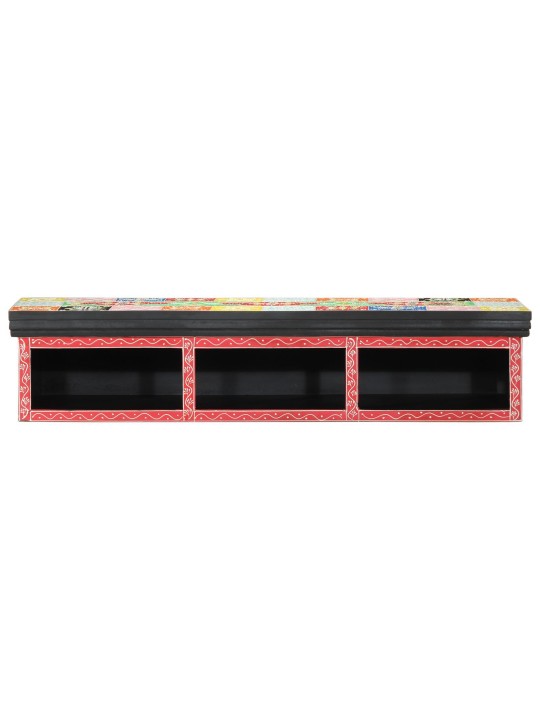 Tv-kaappi seinäasennettava monivärinen 100x30x22cm ohutpuu