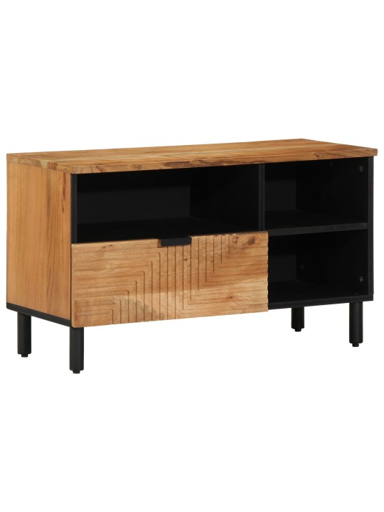 Tv-kaappi 80x33,5x46 cm täysi akaasiapuu