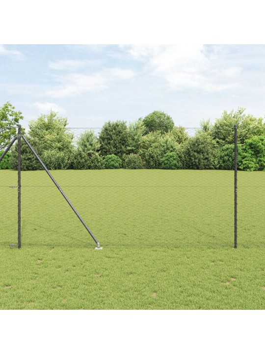Kuusikulmainen aita harmaa 1.6x25 m teräs