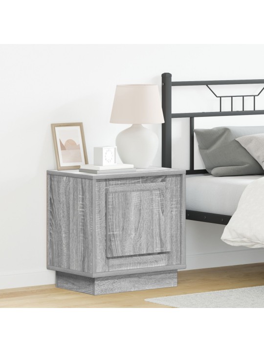 Yöpöydät led-valoilla 2 kpl harmaa sonoma 44x34,5x45 cm