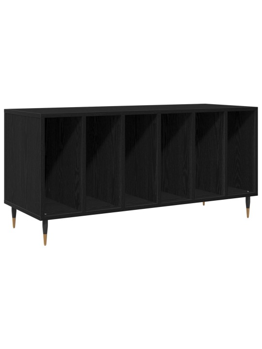 Levykaappi musta tammi 100x38x48 cm teknisestä puu