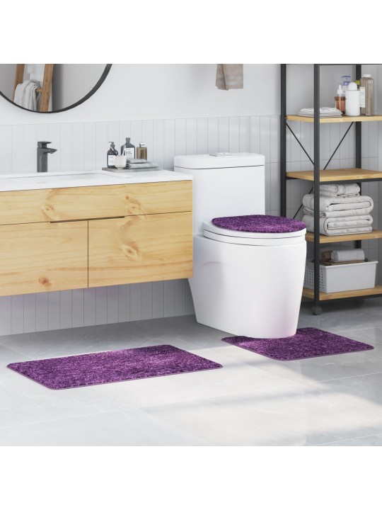 3 kappaleen kylpymattosetti violetti polypropeeni liukumaton