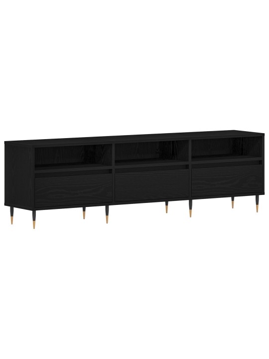 Tv-taso musta tammi 150x30x44,5 cm tekninen puu