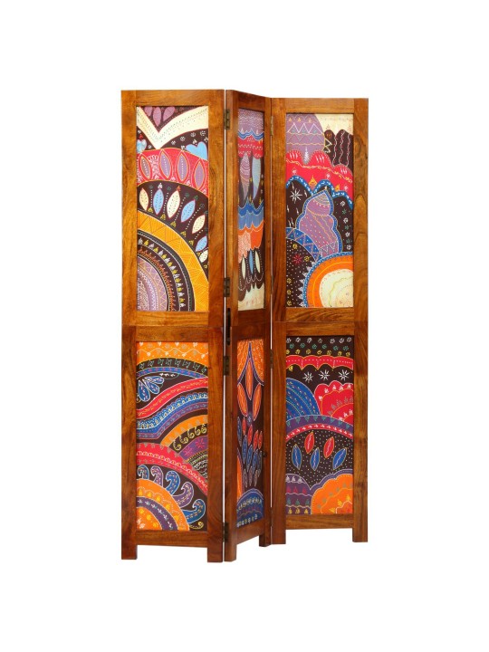 Huonejako 3 paneelia hunajakeltainen 35x1.5x160 cm kiinteä puu akasia