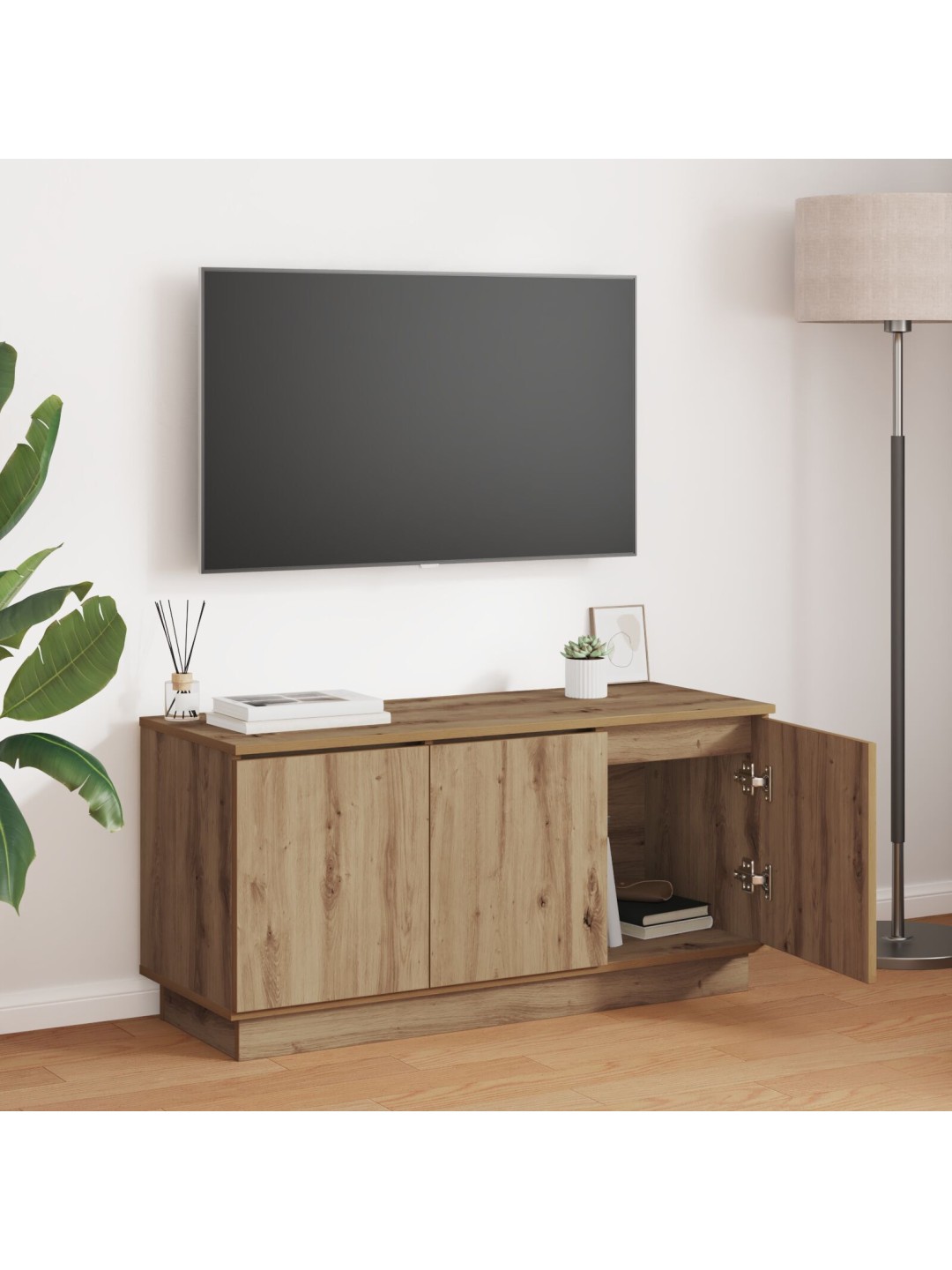 Tv-kaappi artisan tammi 100x38x49 cm tekninen puu