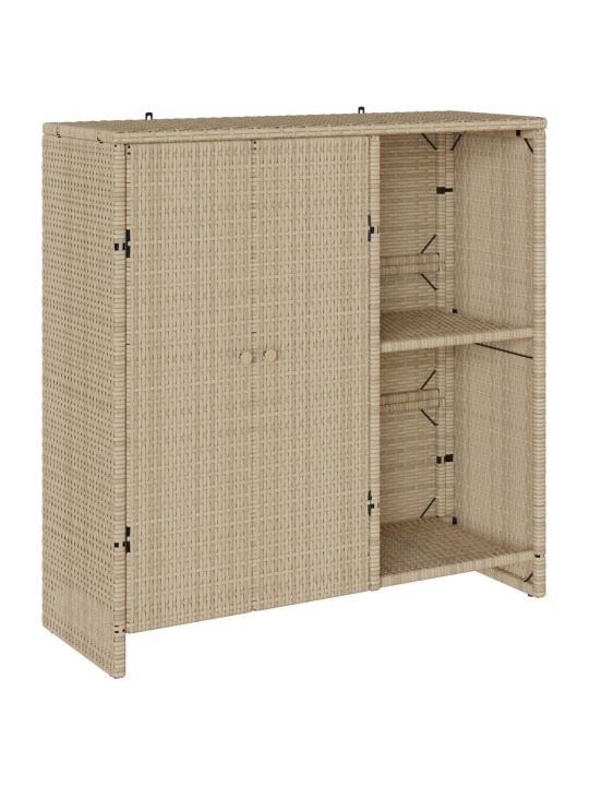 Säilytyskaappi beige 100x36x102 cm rottinki