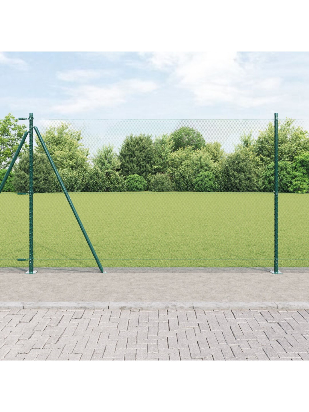 Kuusikulmainen aita vihreä 1.4x25 m teräs
