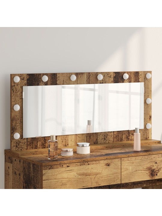Peili led-valoilla vanha puu 100x45x18 cm