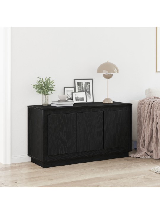 Komero musta tammi 102x35x55 cm teknisesti puu