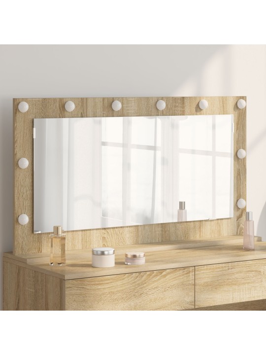Peililipasto sonoma tammi mdf, lasi 100 x 55 x 18 cm peililipasto