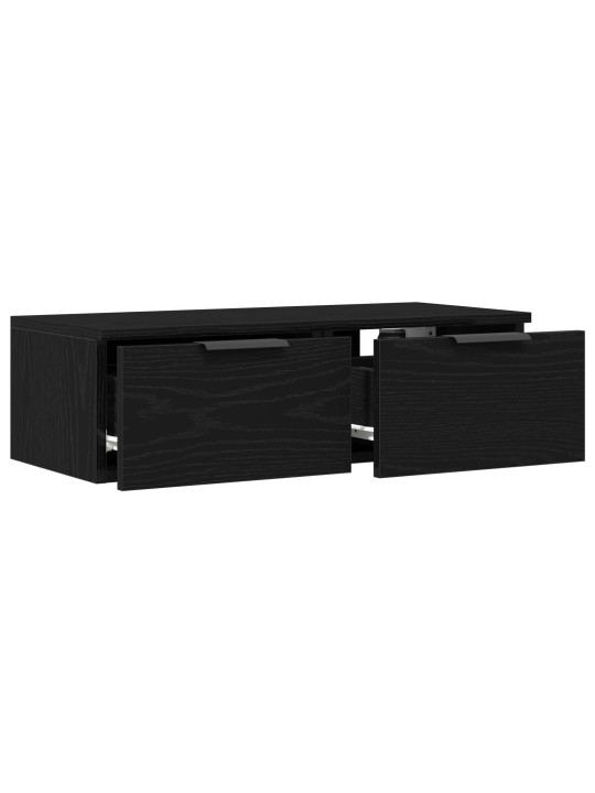 Musta tammi seinäkaappi 68x30x20 cm keinotekoisesta puusta