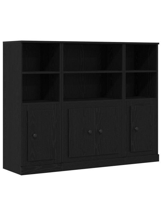 Highboard musta tammi 132x35,5x103,5 cm tekninen puu