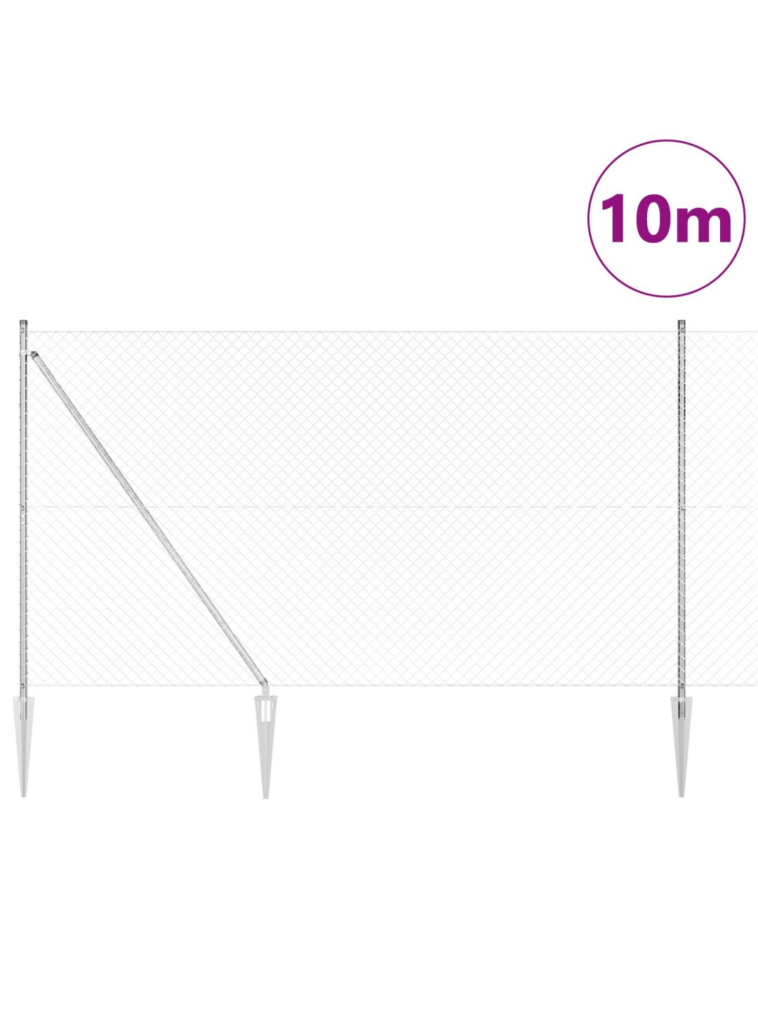 Ketjuaita 7 piikkipostilla 1.5x10 m galvanoidusta teräksestä