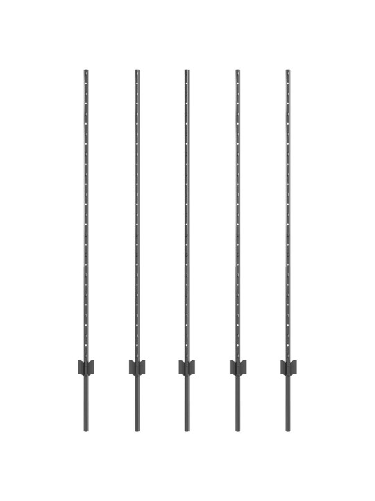 Aitapylväät 10 kpl u-kanava harmaa 140 cm teräs