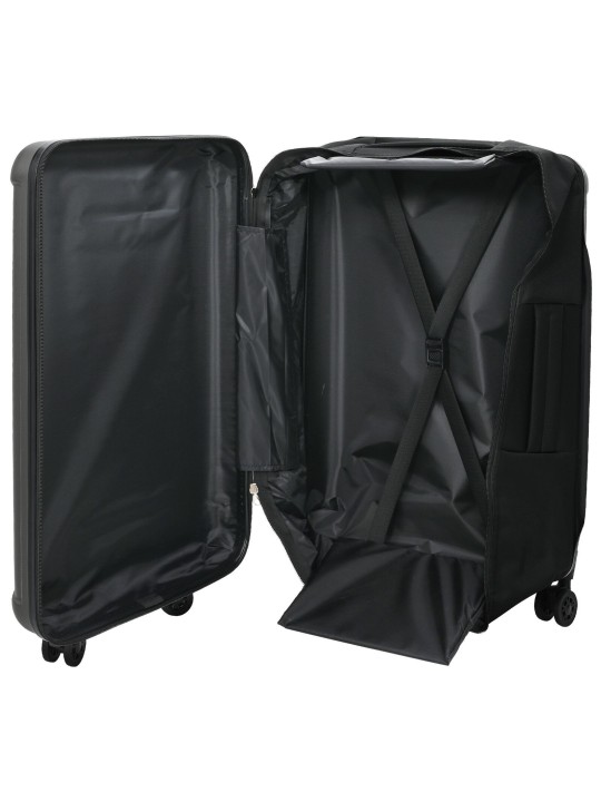 Kokoontaitettava matkalaukku kovakuori 24'' tummanharmaa 43x27x66 cm abs