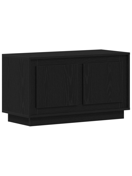 Tv-taso musta tammi 80x35x45 cm keinokuitu