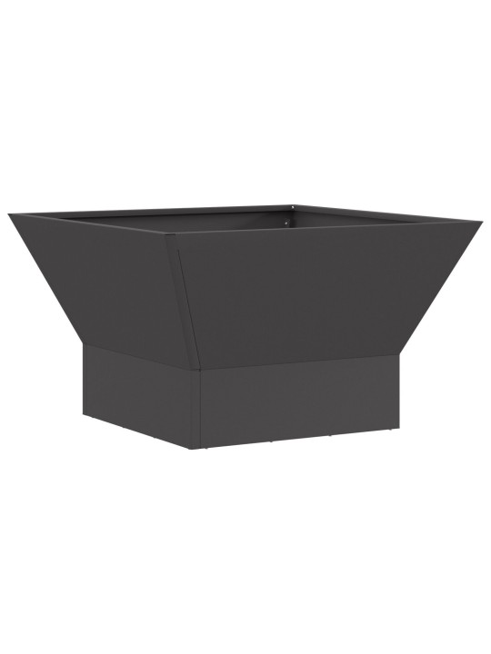 Neliötulisija musta 60x60x35 cm teräksestä