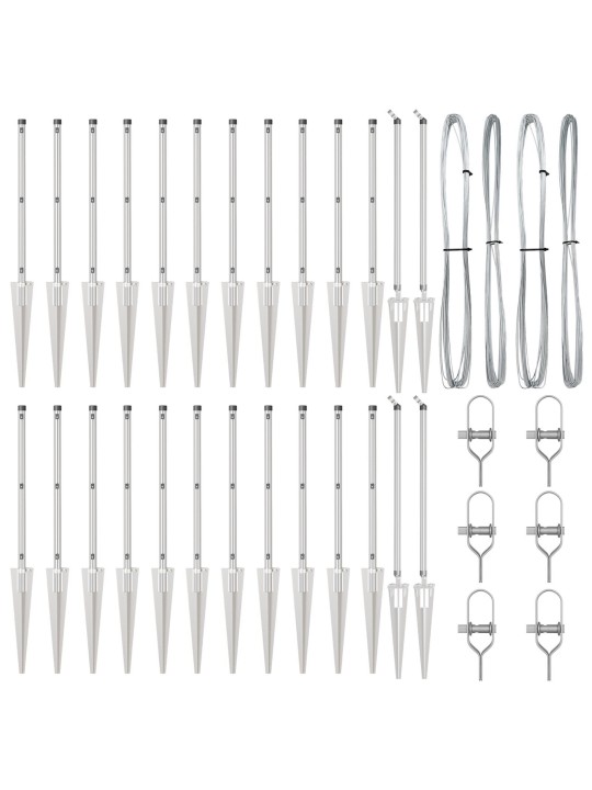 Aidatukipuut spike 26 kpl ø32 mm 60 cm galvanoitu teräs