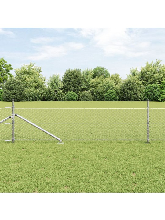 Kuusikulmainen aita 0.5x10 m galvanoitu teräs