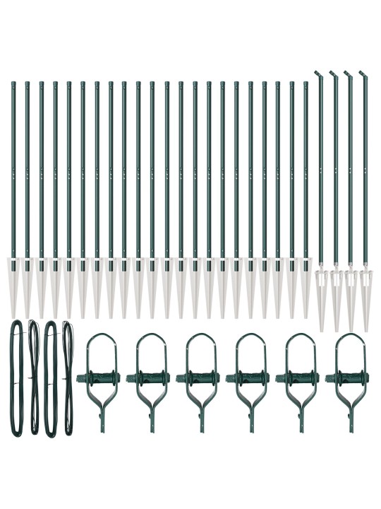 Aita postsit kanssa piikki 26 kpl ø32 mm 140 cm galvanoitu teräs