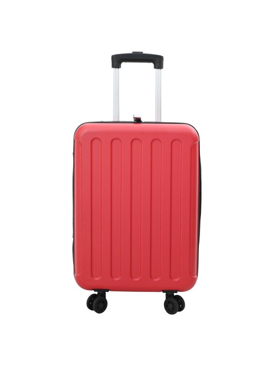 Taitettava matkalaukku kova kuori 20" punainen 34x23x55,5 cm abs