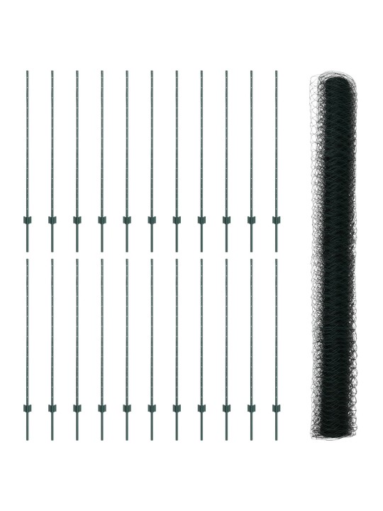 Aitalat 11 kpl u-kanava vihreä 140 cm teräs