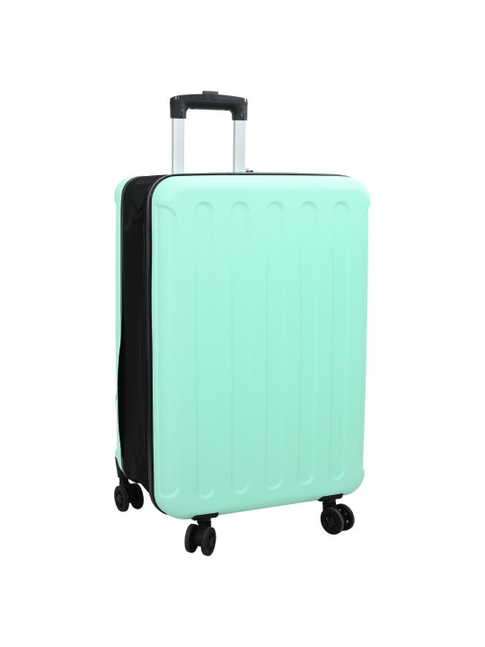 Käsitaitettavasta kovakuorisesta matkalaukusta 24'' mintunvihreä 43x27x66 cm abs