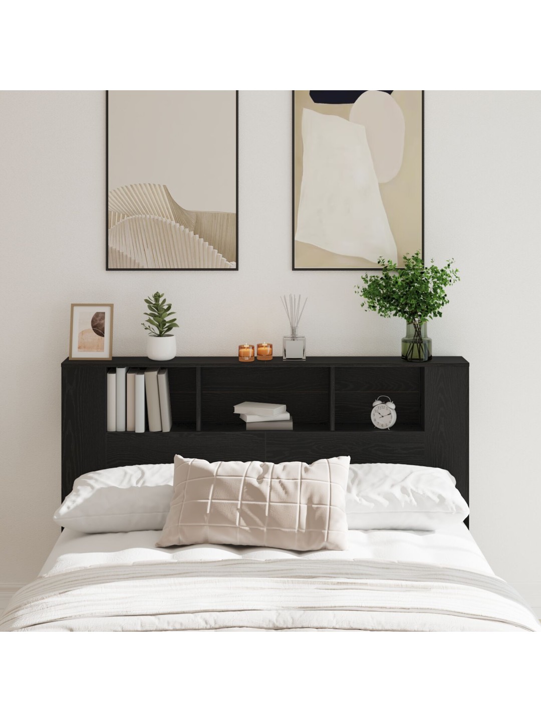 Musta tammi päätykaappi - 160x19x104.5 cm teknistä puuainesta