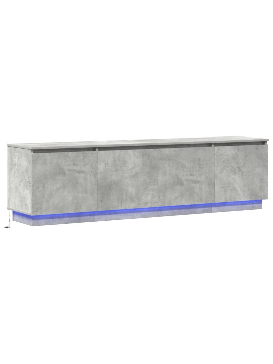 Tv-kaappi led:llä betoninharmaa 180x38x49 cm tekninen puu