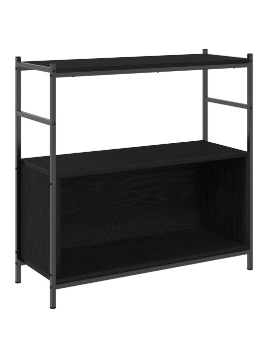 Kirjahylly musta tammi 80x30x78,5 cm tekopuu