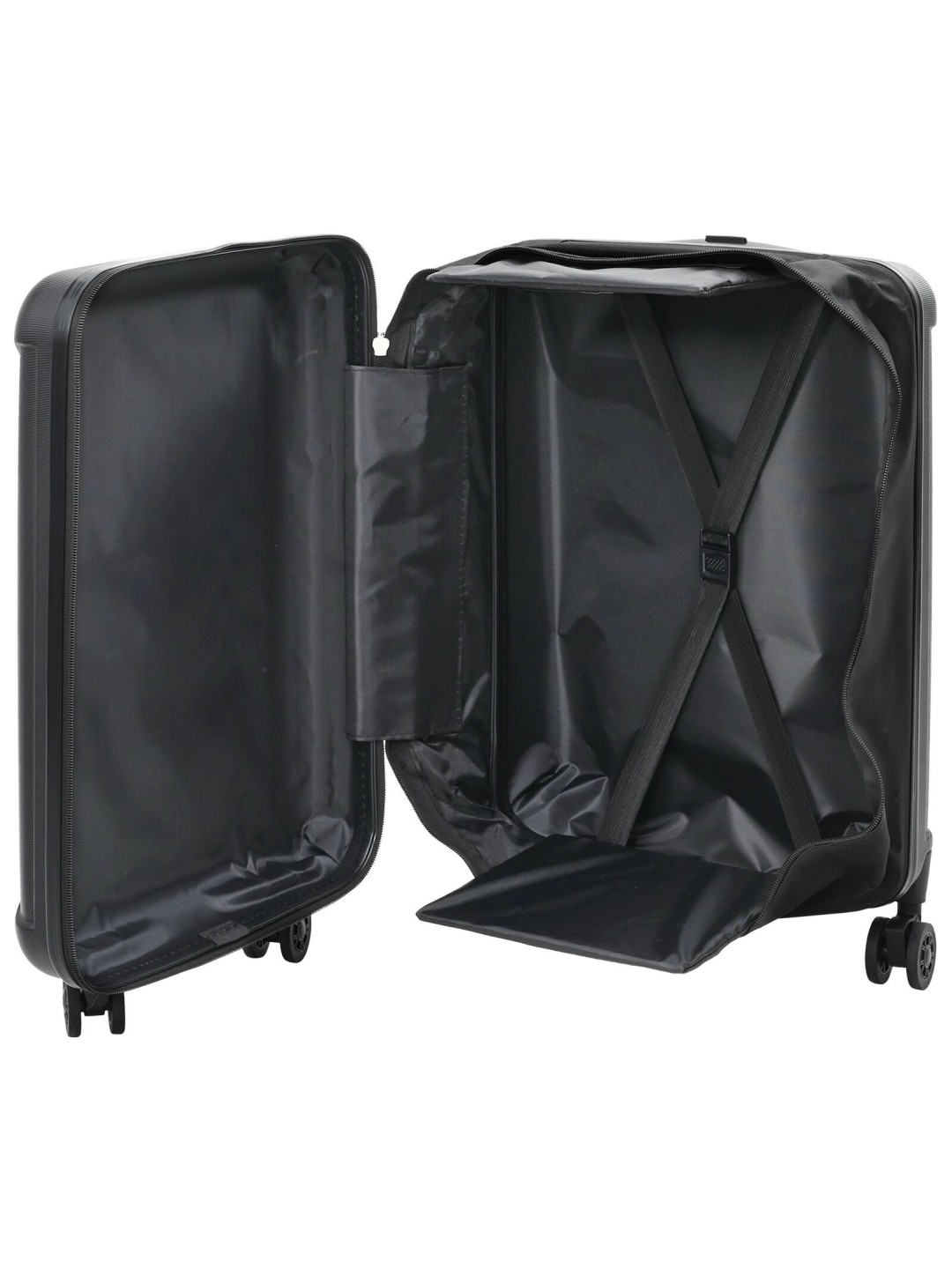 Taitettava matkalaukku kovakotelo 20'' musta 34x23x55.5 cm abs