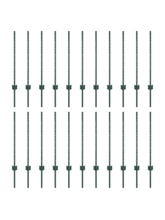 Aitatolpat 22 kpl u-channel vihreä 120 cm teräs