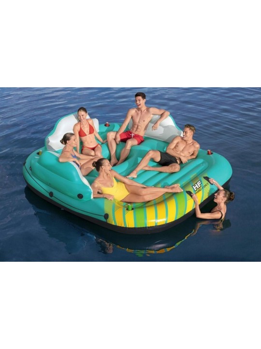 Bestway 5-hengen täytettävä uimapatja saari sunny lounge 291x265x83 cm
