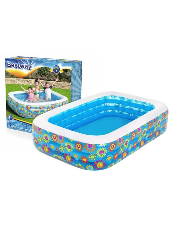 Bestway täytettävä lastenallas sininen 229x152x56 cm