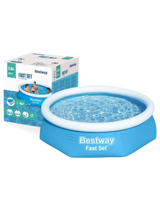 Bestway fast set täytettävä uima-allas pyöreä 244x66 cm 57265